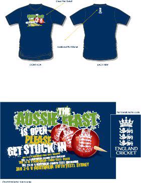 England Cricket THE AUSSIE FEAST T-Shirt 